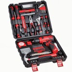 8V Cordless Drill Set, 132-Piece Home Tool Set for DIY & Home Improvement