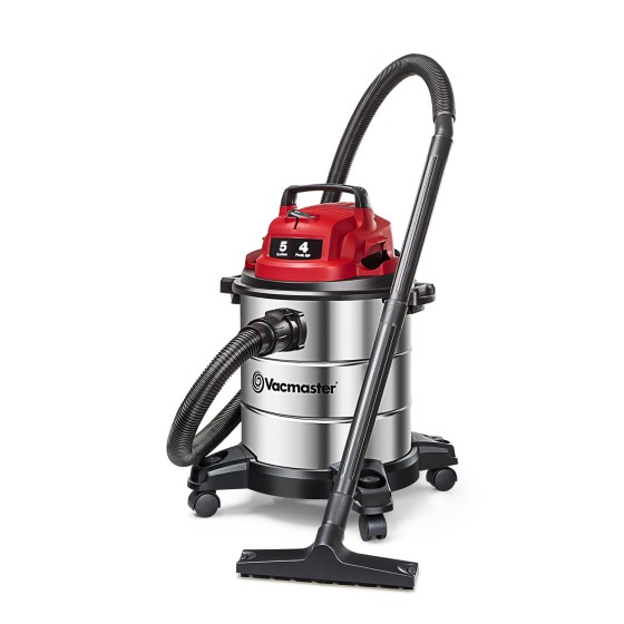 5-Gal 4 Peak HP Stainless Steel Wet/Dry Vac Red